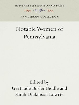 cover image of Notable Women of Pennsylvania